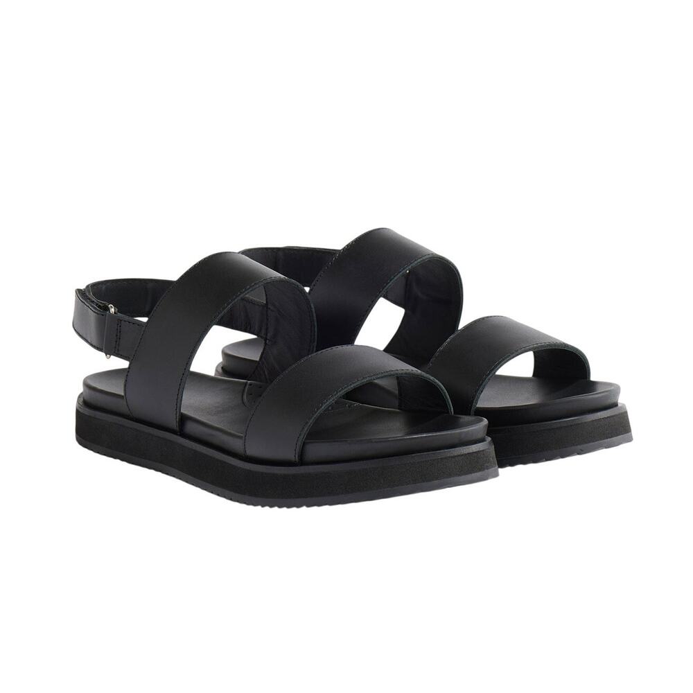 Nisolo Minimalist Black Go To Flatform 2.0 Sandals Size 8.5